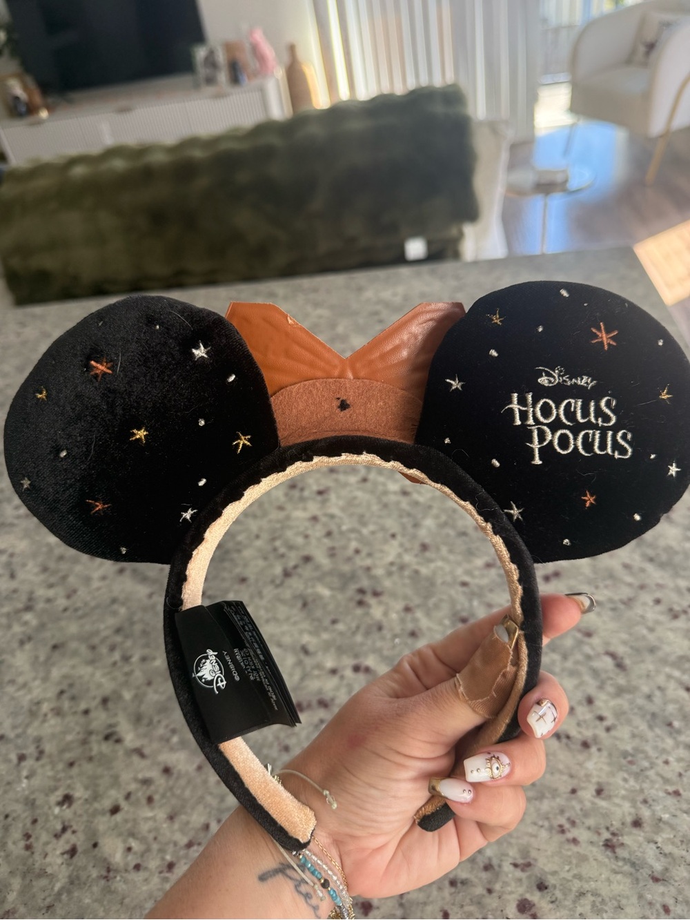 Disney Hocus Pocus Black & Brown Mouse Ear Headband